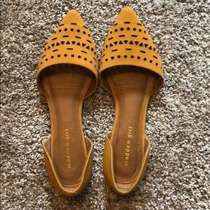 Madden girl mustard yellow flats